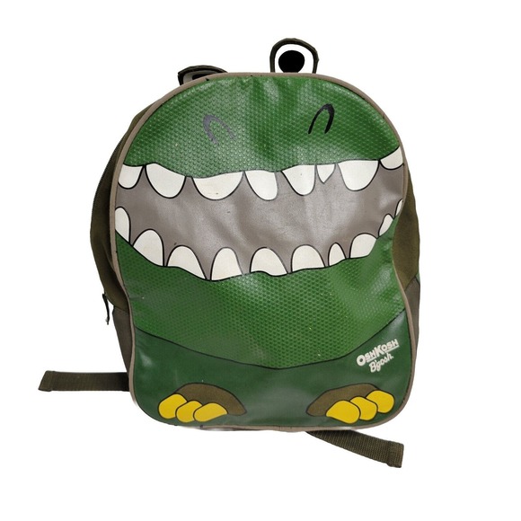 Vtg OshKosh B’Gosh Kids Backpack RN# 105099 Monster 1980s Youth Retro Green - Picture 1 of 15